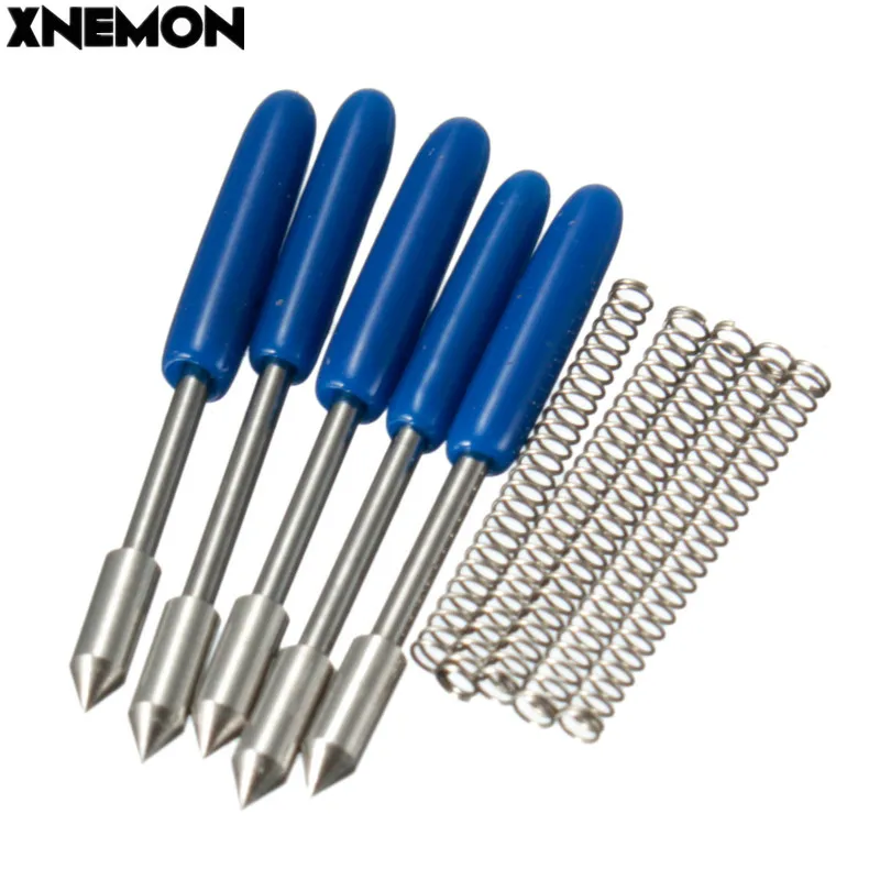 XNEMON 5PCS 60 Degrees Blades for Graphtec CB09 Vinyl Cutter Cutting Plotter+Springs Length 19mm Shank Diameter: 2mm/0.078\