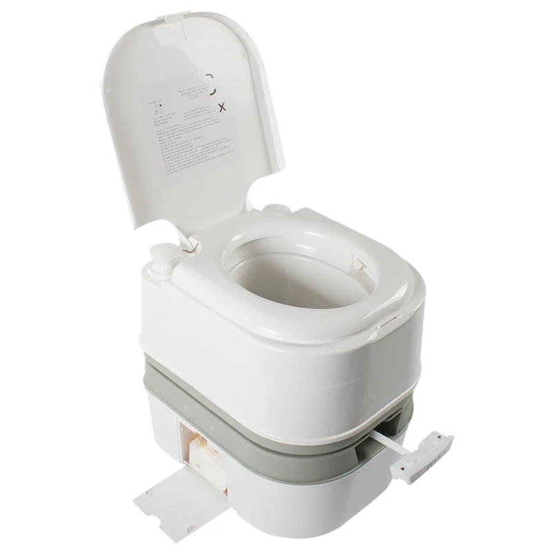 Toilette Portable d'Extérieur pour Camping, Accessoire pour Bateau, Caravane, Pot Porta de 24l avec Double Compartiments et Mécanisme de html