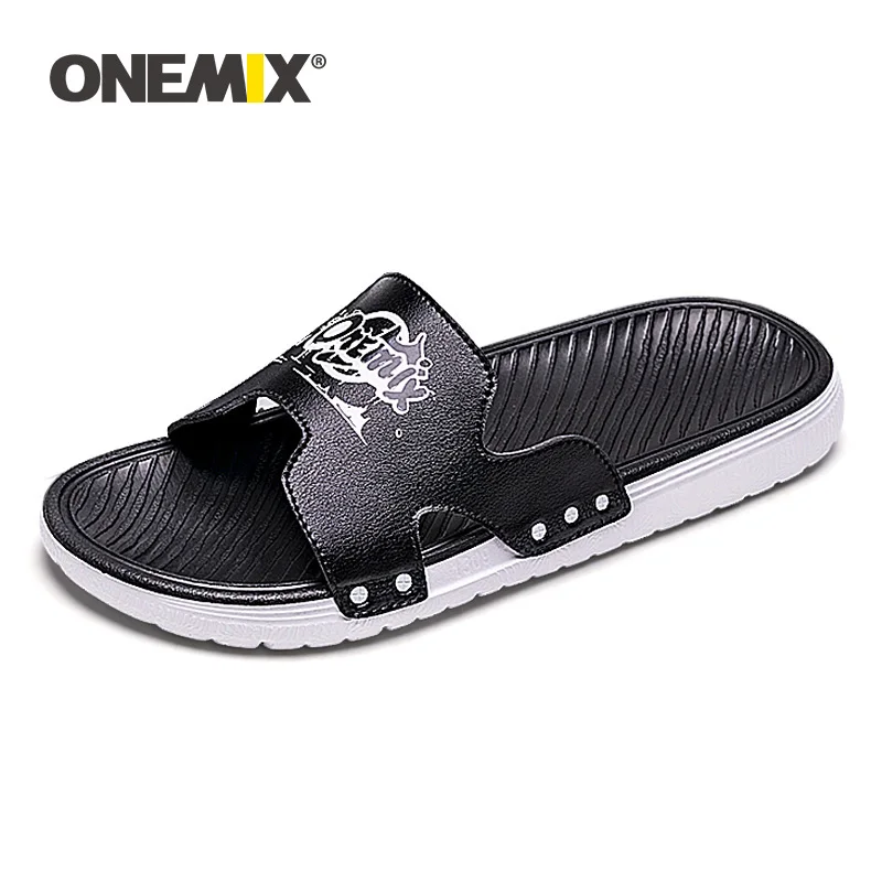 

ONEMIX Summer Men Beach Sandals Casual sandals Men Or Women Slippers Indoor Outdoor Women Wading Flats Shoes Men 2019 New