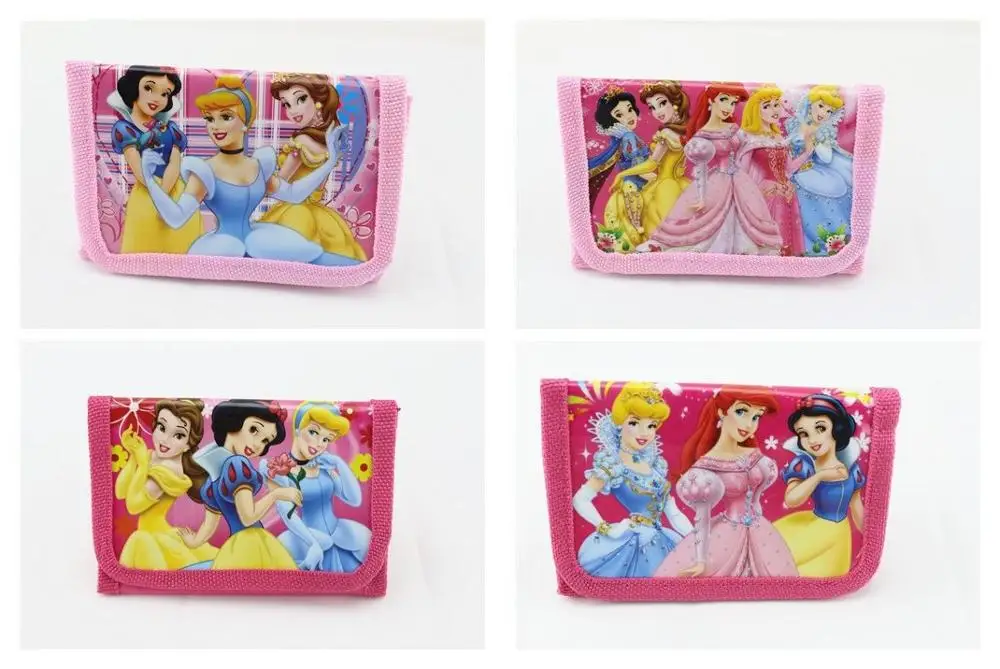 Disney Frozen-cartera corta de dibujos animados para niños, bonito bolso de mano, regalo para estudiantes de escuela, coche de princesa, monedero de mano