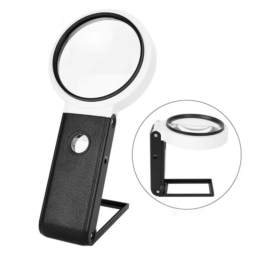 3.5X 5X 6X 110mm 90mm 80mm LED USB Desktop Table Lamp Hand-held Magnifier Reading Magnifying Glass for Mobile Phone Repair