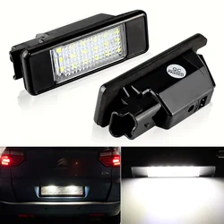 2X Car Rear 18 LED SMD License Number Plate Light Lamp 6000K for Peugeot 106 207 307 308 For CITROEN C3 C4 C5 C6 C8