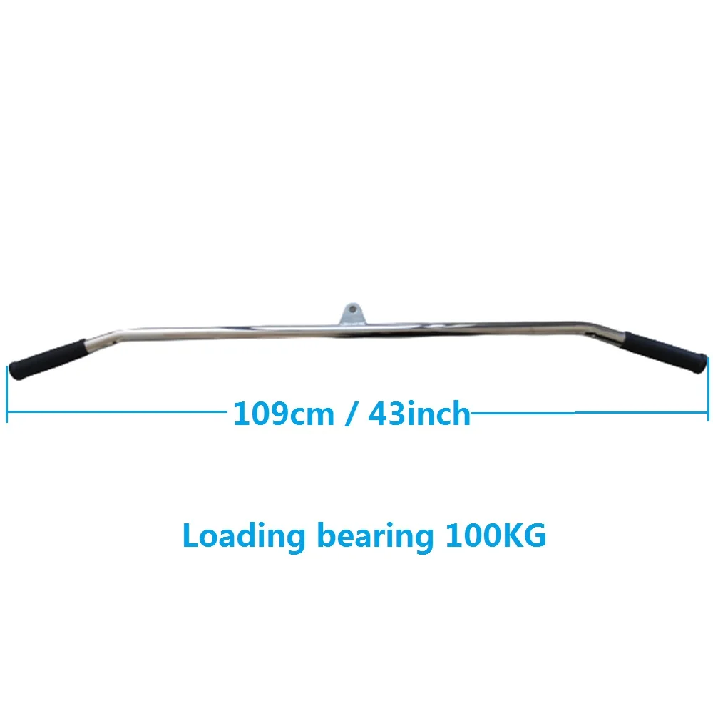 Pully System Cable Machine Attachments Lat Pull Down Rowing Machine Bar Gym Triceps Back Workout  Grips  109CM