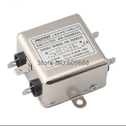 AN-20A4B23L 3A 6A 10A 15A 20A 250V EMI Power Filter AC Noise Filter Frequency Components AN-3A4B23L AN-10A4B23L AN-15A4B23L