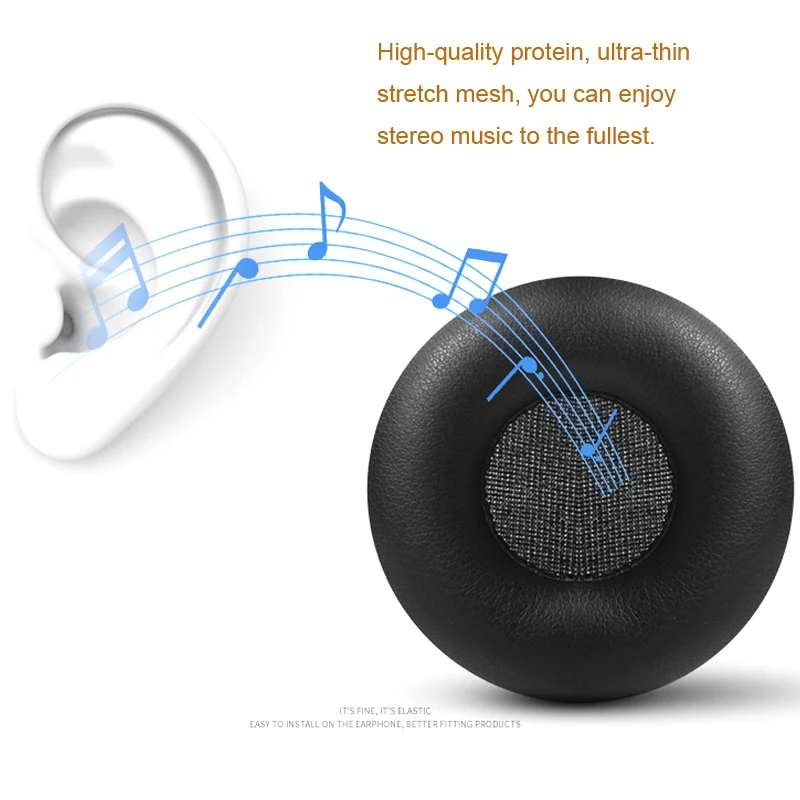 ANJIRUI เปลี่ยนแผ่นหู70มม.สำหรับหูฟัง Sony Case Holster หมอนฟองน้ำชุดบำรุงรักษาอุปกรณ์เสริมผ้าฝ้าย Pad