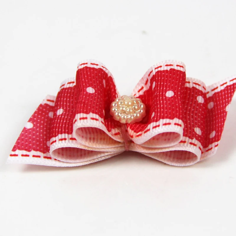 2PCS pet Bows Dog Hair Bows for Puppy Yorkshirk Small Dogs Hair Accessories Grooming Bows Rubber Bands Dog Bows Pet Supplies