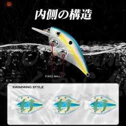 Hunthouse Squarebill Crankbait – Señuelo flotante 65mm para lucio
