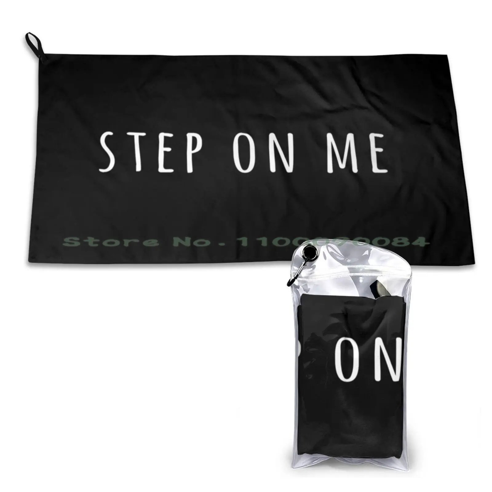 Step On Me Quick Dry Towel Gym Sports Bath Portable Submissive Step Doormat Funny Bold Soft Sweat-Absorbent Fast Drying Pocket