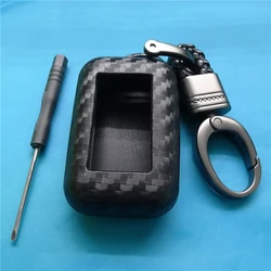 Carbon Fiber Silicone Car Key Case For StarLine E95 E65 E90 E60 E91 E61 2-Way Car Alarm Remote Control Fob Protector Cover Bag