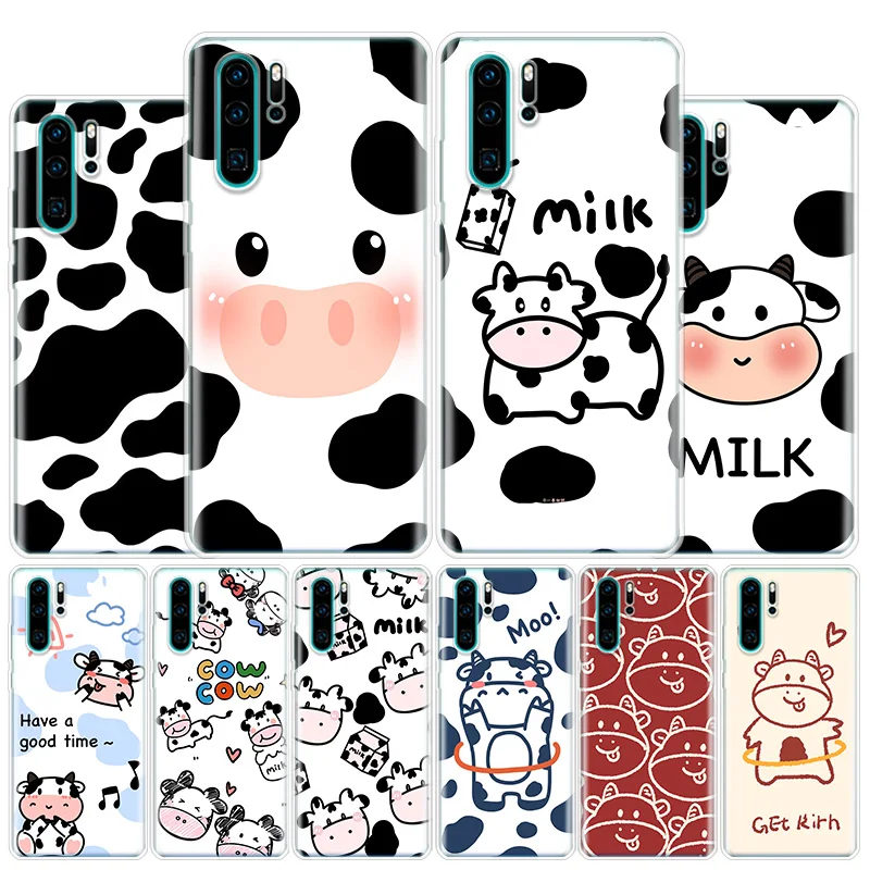 Dairy Cattle Cow Speckle Cute Cover Phone Case For Huawei Y5 Y6 Y7 Y9S P Smart Z 2019 Honor 10 Lite 9 20 9X 8S 8X 8A Pro 7A 7X