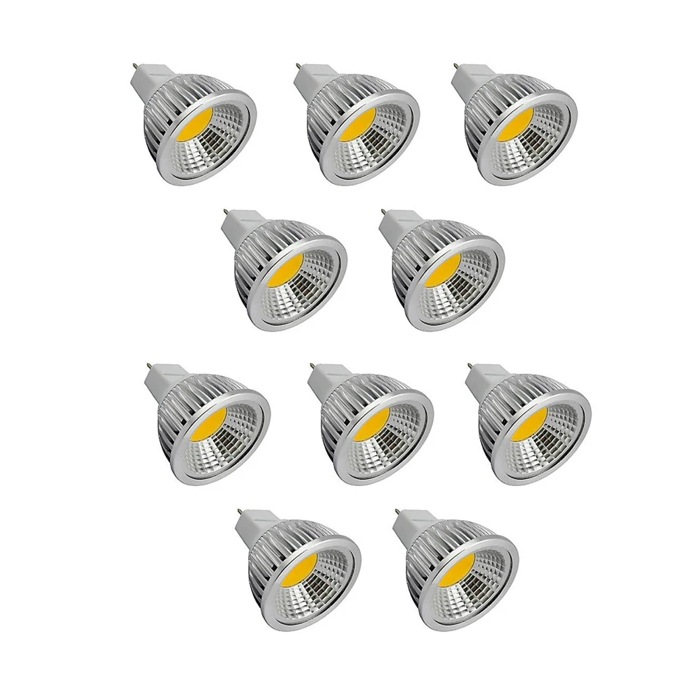 Led Bulb Light MR16 COB Spotlight 3W 5W DC 12V 3000K 4000K 6500K Warm White Nature White Cool White lamp Spot Light 10 pcs