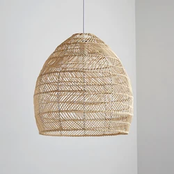 Chinese Style Handmake Rattan Lamp Vintage Hanging Lamps Loft Living Room Dining Room Home Decor Cafe Restaurant Pendant Light