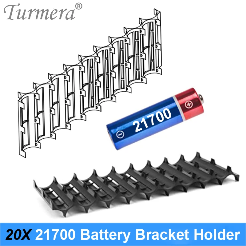 10 sztuk/partia 21700 uchwyt baterii wspornik tworzywo ABS 20 ogniw 10S2P podkładka dystansowa baterii rozszerzalny uchwyt baterii Turmera 2021 nowy