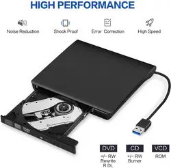 External DVD CD Burner External CD Drive USB 3.0 DVD +/- RW CD +/- RW Device Portable Card Reader Ultra Slim External Disc