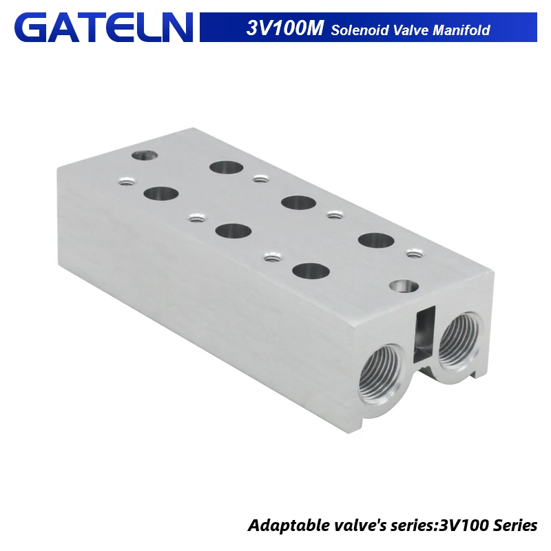 3V100M Manifold for 3V100 Series Solenoid Valves 3V110-06 Valve Plate Base Manifold  Air Exhaust Manifold