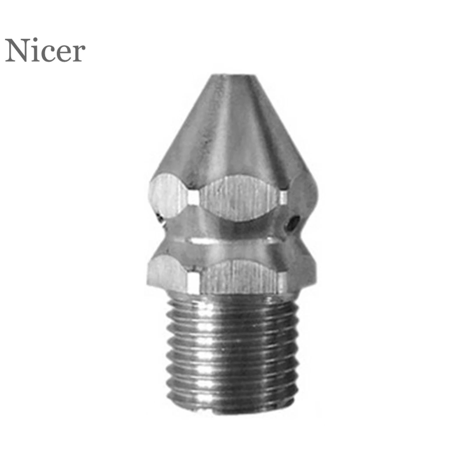 Pressure Washer Drain Sewer Sprinkler Cleaning Jetter Nozzle Cleaning Nozzle Stainless Steel 250 Bar Industrial Pipes Drains