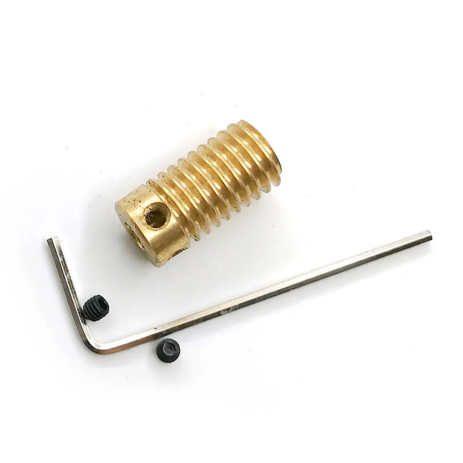 0.5 Mold Copper Worm Gear Single Head Multiple Specifications OD=10MM Length 20MM