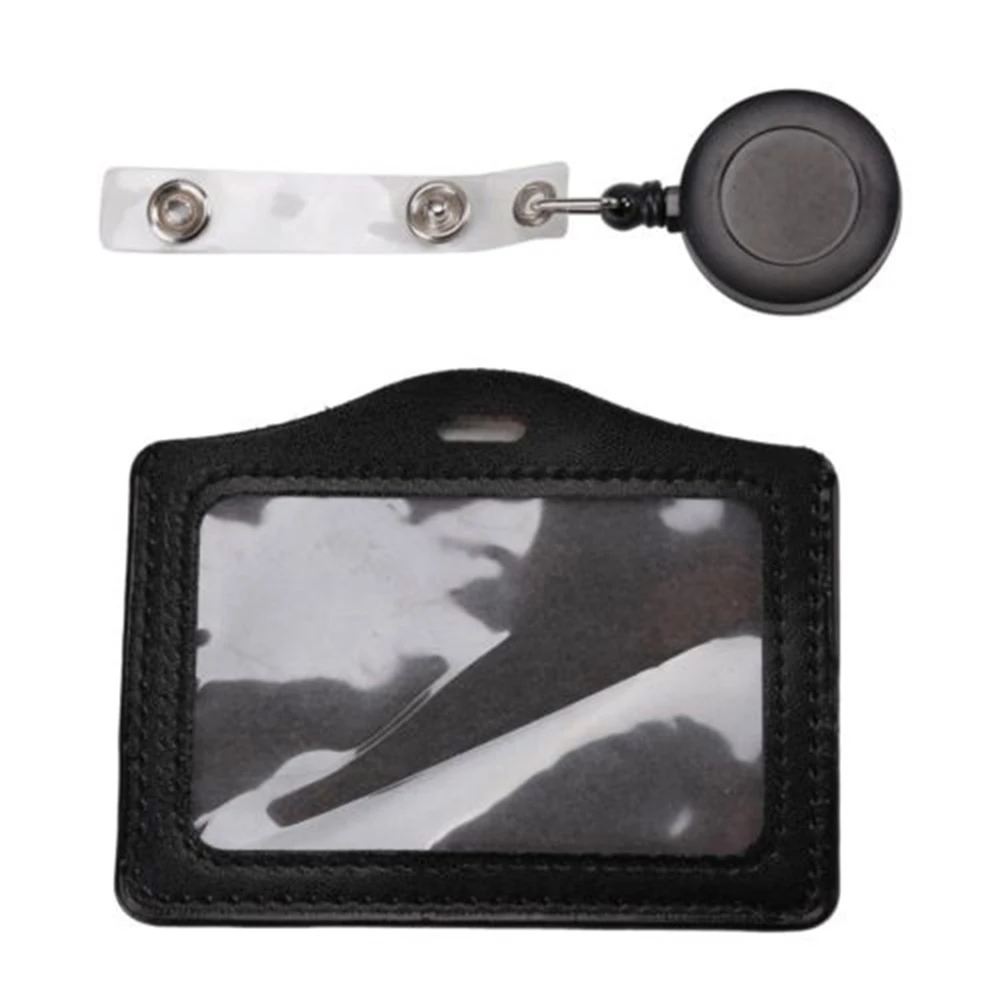 Card Holder Badge Reel ID Holder Security Retractable Photo Identity Pass Badge Holder Accessories School Office Stationery