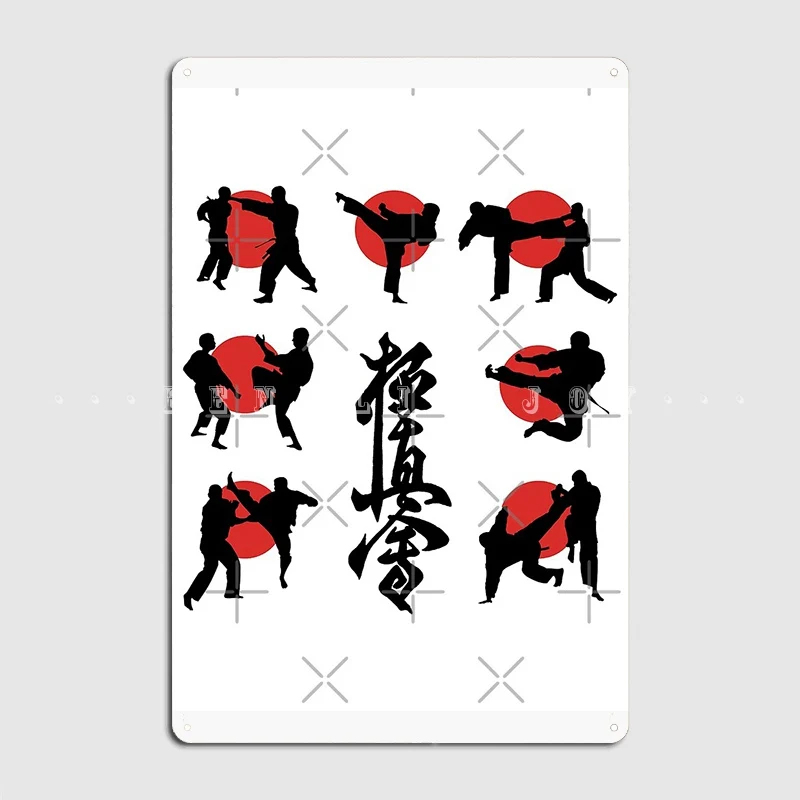 Kyokushin Karate Fighting Styles Metal Sign Pub Wall Funny Wall Decor Tin Sign Poster