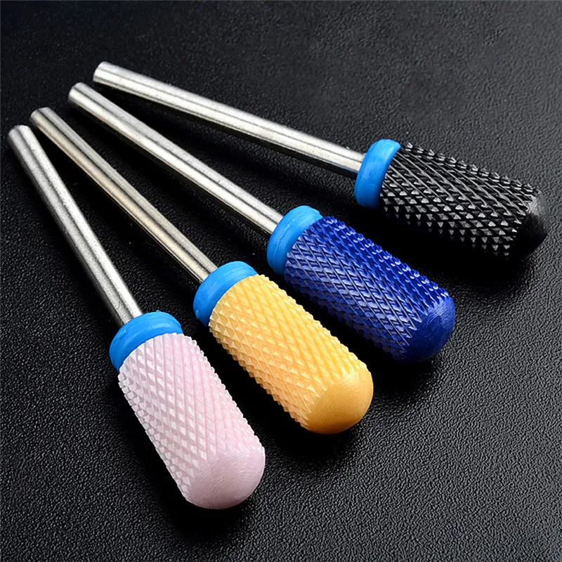 1Pcs Ceramic Nail Drill Grinding Head Nail Art Tools Milling Cutter Device Nail File Polish Stick for Electric Drill Machine