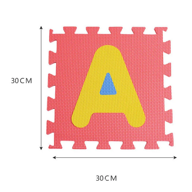 Alfombrilla de espuma EVA para gatear para bebé, estera de puzle para gimnasio, letras y números de juego con alfombra, decoración para habitación