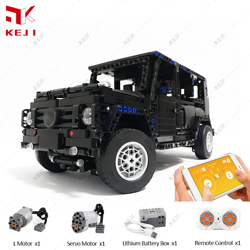 KEJI MOC-2425 G500 SUV AWD Wagon Car Model Building Blocks Bricks Classic Model Toys Kits Sets Christmas Gift