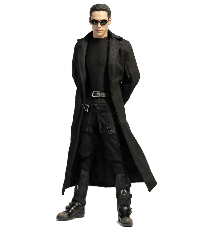 1/6 Scale Men's Long Trench Coat Windbreaker Jacket Models for 12in Action Figure Toy Collection