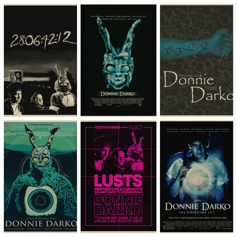 Wall Art Decor Retro Canvas Painting Wall Picture Living Room Decor American Science Fiction Suspense Film Donnie Darko Poster