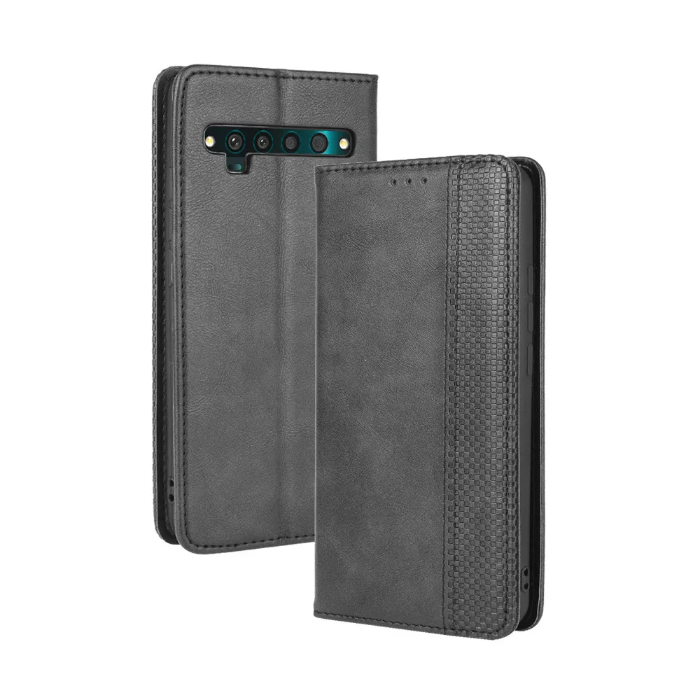 For TCL 10 Pro Case Luxury Flip PU Leather Wallet Magnetic Adsorption Shockproof Case For TCL 10Pro Phone Bags
