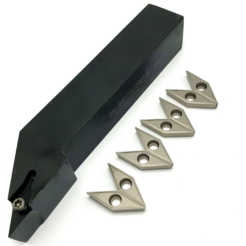 CNC 외장 터닝 공구 거치대, 카바이드 인서트, SVJBR1616H16 SVJBR2020K16 SVJBR2525M16, VCMT160404/08 에 사용