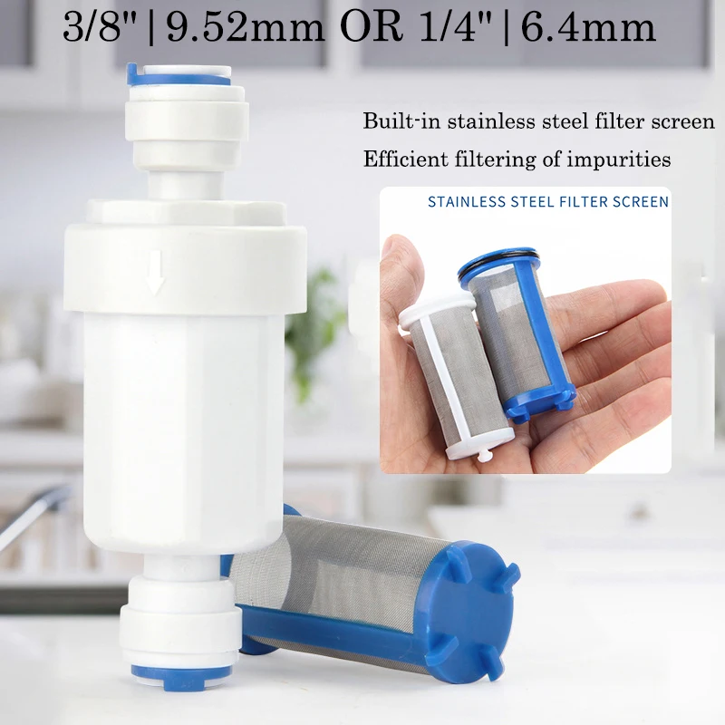 Quick Connector Micro Filter Water Purifier, Front Stainless Steel Mesh Filters, Garden Water Filter Connect, 1/4 '', 3/8''