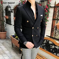 (One Blazer)Formal Black Party Business Men Blazers Slim fit Wedding Groomsman Groom Suit Jacket Casual Fashion Coat Tuxedo Tops