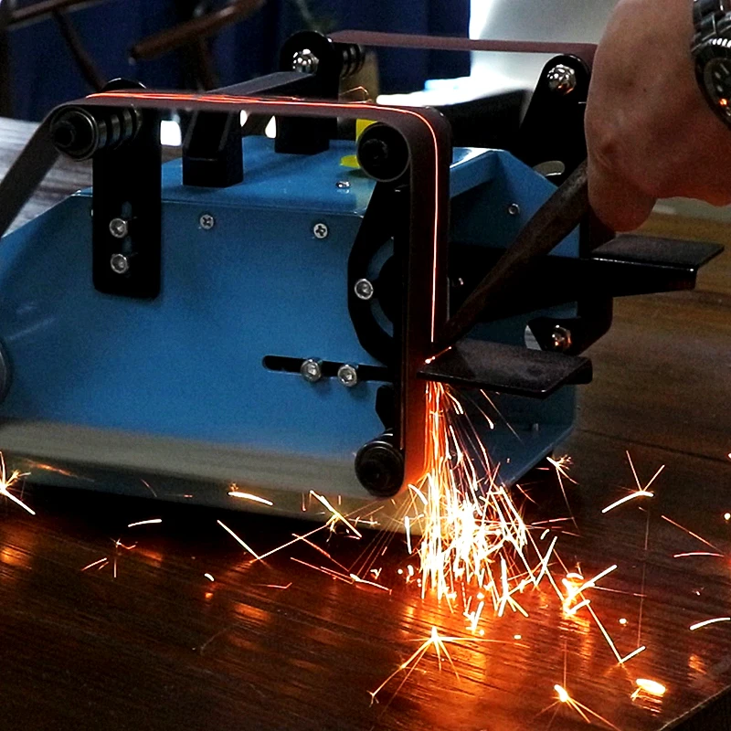 Двойной вал ленточная машина 950W 220V Многофункциональный шлифовальный станок Настольный деревообрабатывающий нефрит, металл полируя машина для измельчения мА