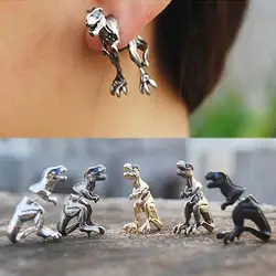 New Fashion Handmade Cartoon Cool Dinosaur  Animal Earrings Women Cute Dragon Stud Earring Ear Stud Jewelry Girls