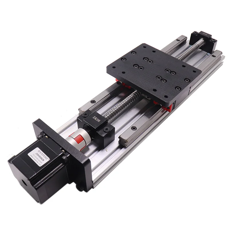 HPV6 ballscrew SFU1204 with Linear Guides HGH15 HIWIN same size with NEMA23 2.8A 56mm stepper motor for CNC milling machine