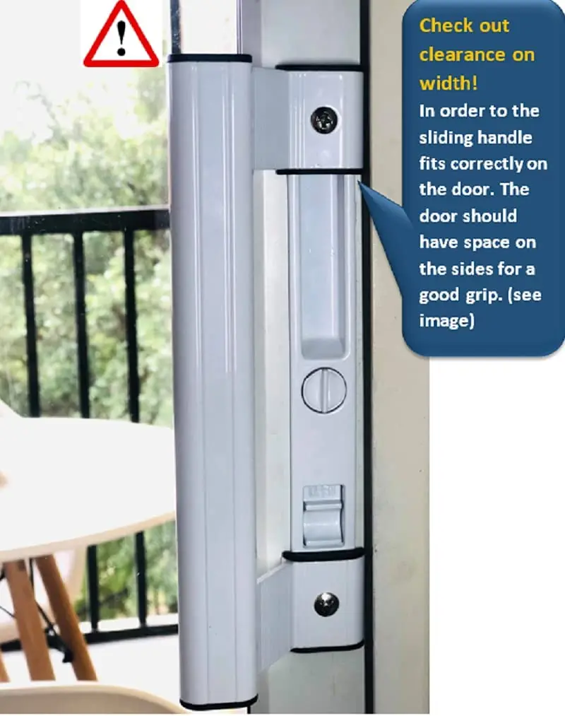 Balcony Sliding Door Handle Aluminum Alloy Push and Pull Door Handle Plastic Seel Door And Window Handler