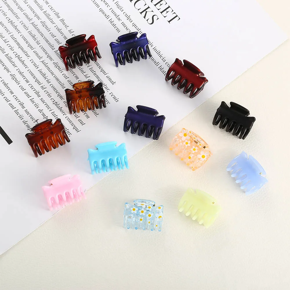 3cm Frauen Mädchen Haar Klaue Clips Mini Krabben Haar Klaue Kunststoff Haarnadel Kiefer Klemme Mädchen Haar Styling Werkzeug Haar zubehör, 12Pcs