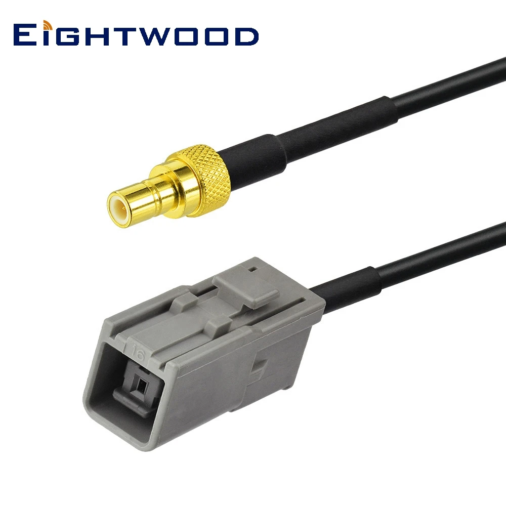 Eightwood GPS Antenna Extension Cable GT5-1S Jack Female to SMB Jack Male Pin Pigtail RG174 Coaxial for Car Navigation System