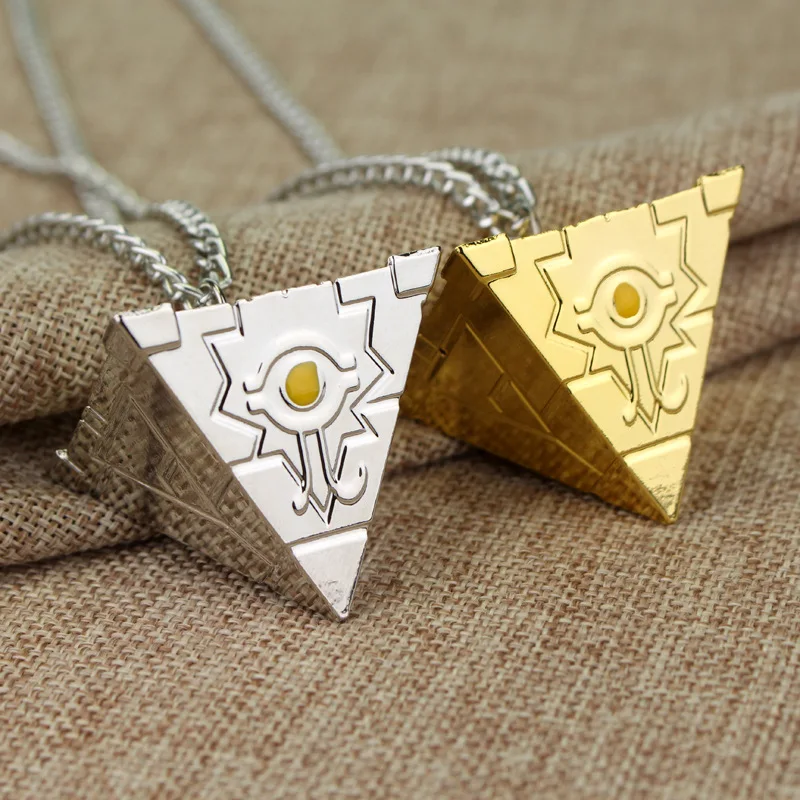 Anime Yu-Gi-Oh Necklace Yugi Muto Big Size 3D Millenium Puzzle Millennium Wheel Wisdom Pendant Necklace for Fans Jewelry Gift