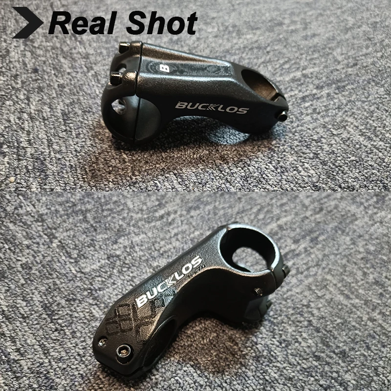 Potence Vélo BUCKLOS 90mm 17° - 31,8mm/28,6mm Aluminium Blanc - VTT/Route