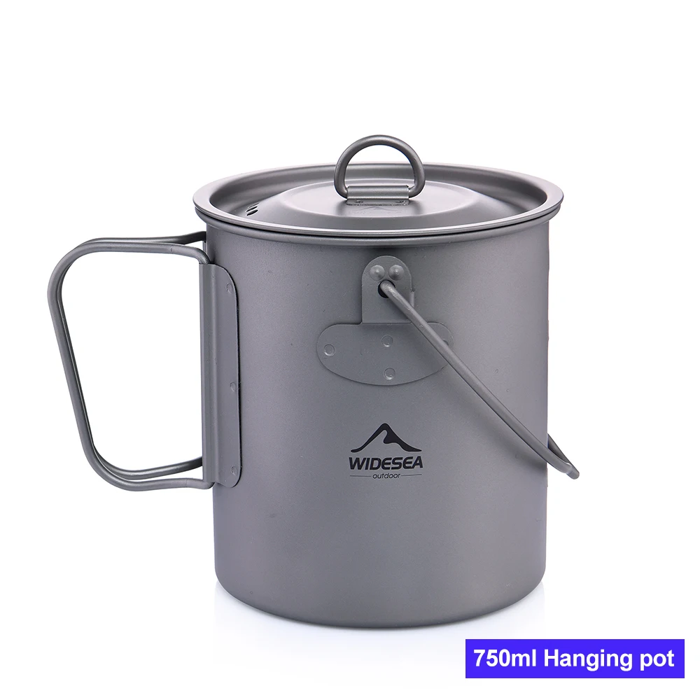 Widesea Campingbecher, Titanbecher, Touristengeschirr, Picknick-Utensilien, Outdoor-Küchenausrüstung, Reise-Kochset, Kochgeschirr, Wandern 9