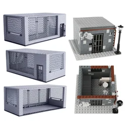 MOC City Accessories Prison Building Blocks Military Cell Ward Animal Cage House Room Model Bricks Set Toys for Children D272