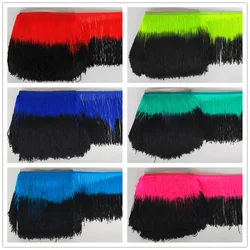 10 metros/lot 20cm Long Fringe Lace Tassel Polyester Lace Trim Ribbon Sew Latin Dress Stage Garment Curtain DIY Accessories