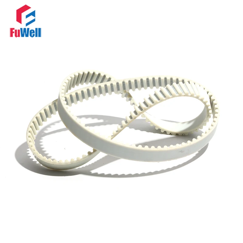 HTD5M White Polyurethane 3220/3230/3250/3280mm Timing Belt 15/20/25/30mm Width PU Transmission Belt Closed Loop Gear Pulley Belt