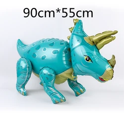 Large 4D Aluminum Foil Walking Dinosaur Balloon Jungle Children's Animal Birthday Party Decorated Jurassic Dinosaur Toy 1 Piece