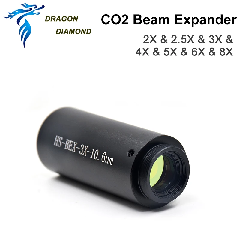 Co2 Laser Beam Expander M22-0.75 10.6um Mark 2X 2.5X 3X 4X 6X 8X Galvanometer Optics lens Expand For Fiber Laser Marking Machine