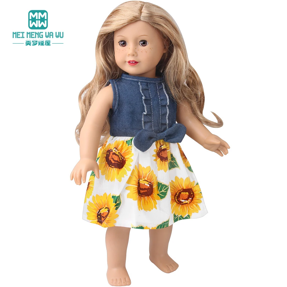 Roupas para Brinquedos de Bonecas Americanas, Fits 43-45cm, Acessórios de Boneca Recem Nascida, Vestidos de Moda, Girl\'s Gift