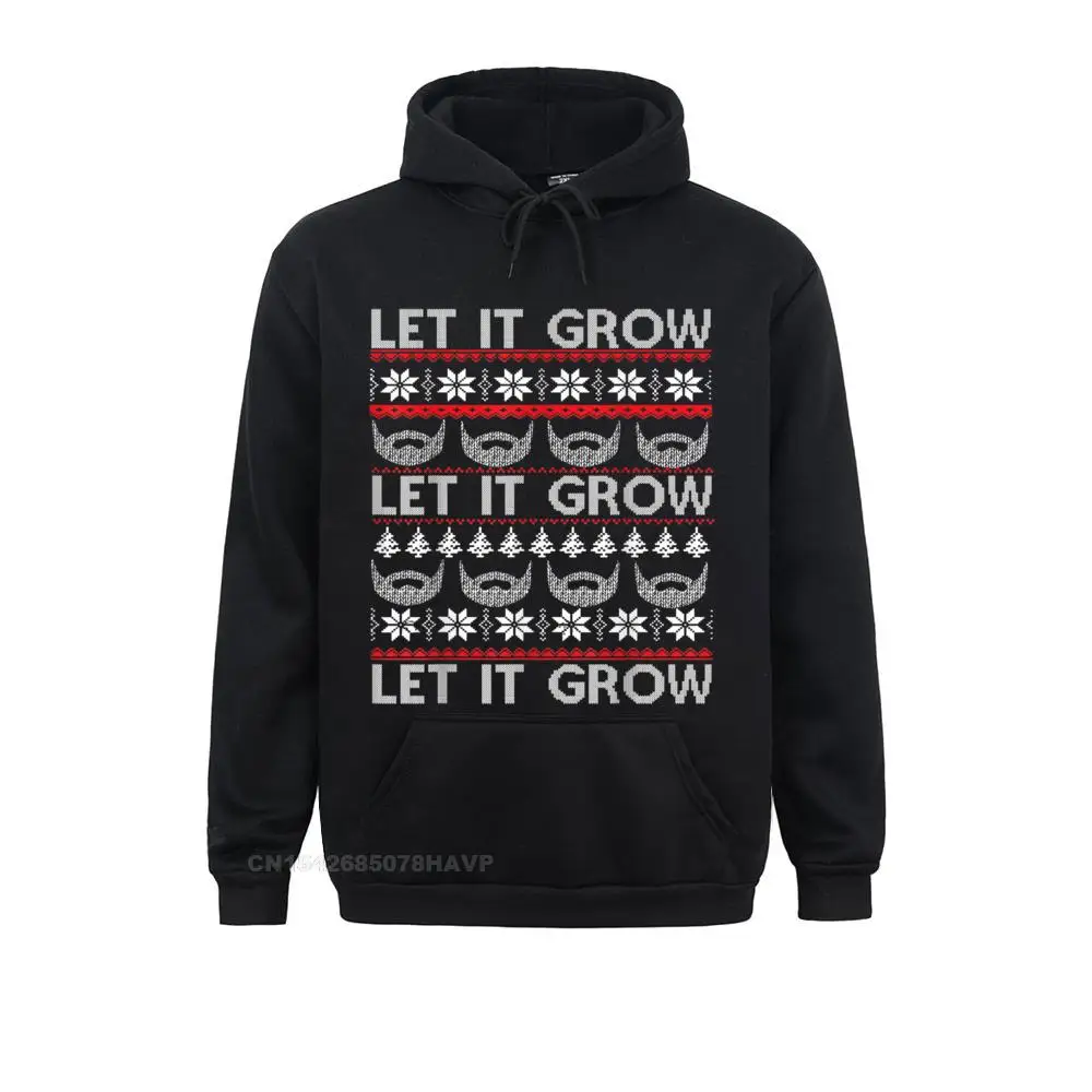 Let It Grow Beard Christmas For Men And Women Fashion Fitness Tight Sweatshirts Men Hoodies For Women Sportswears Ostern Day