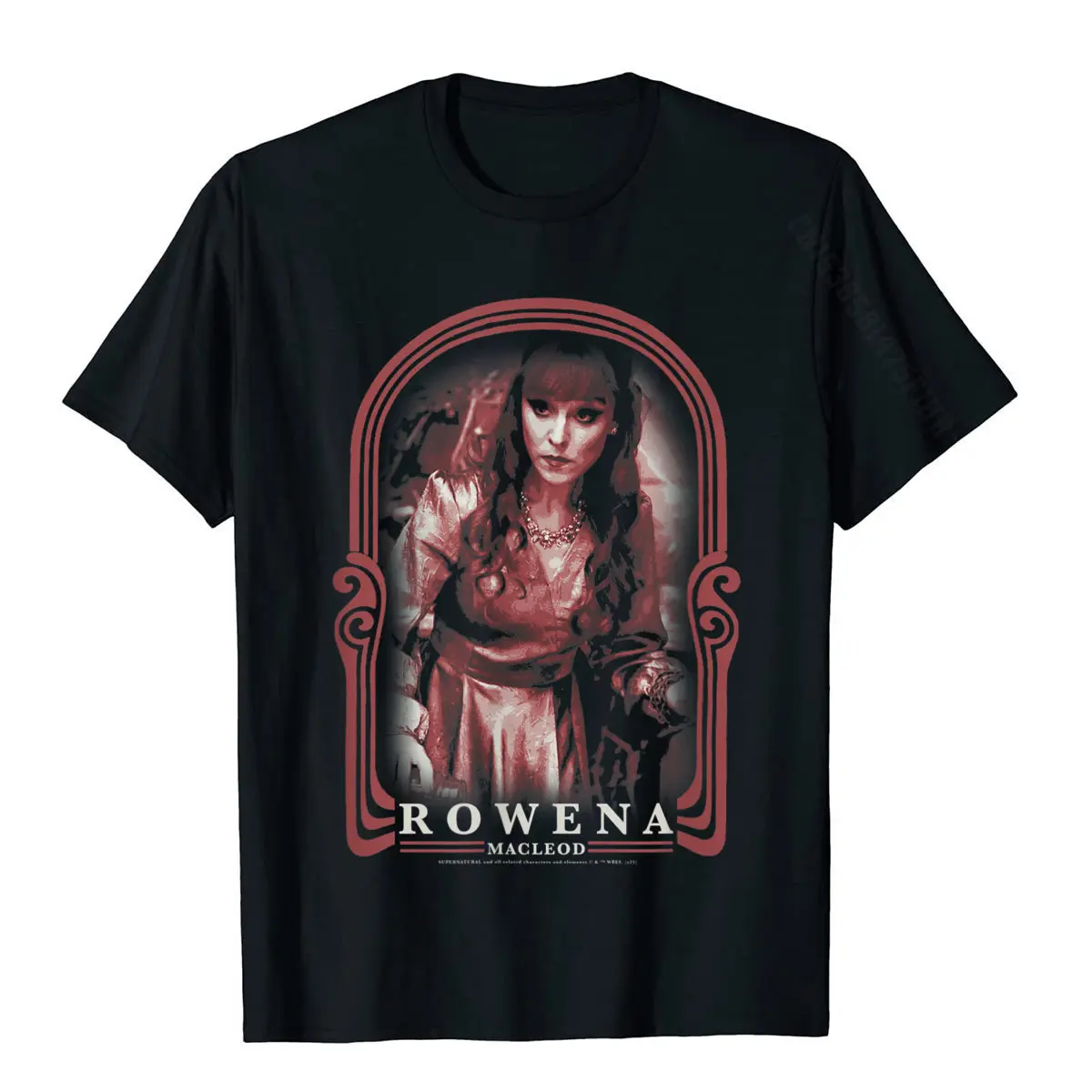 Supernatural Rowena Macleod Witchy Red Frame T-Shirt On Sale Design T Shirt Cotton Tees For Students 3D Printed