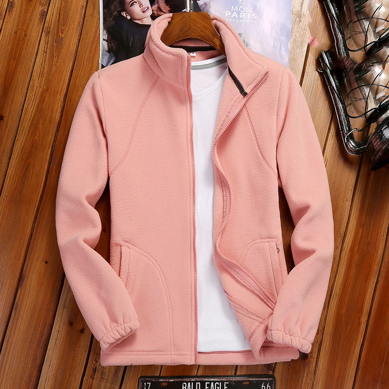 2023 Winter New Women\'s Zipper Cardigan Sweatershirt Warm Coral Jacket Ladies Outdoor Running Style Polar Fleece Coat Clothes